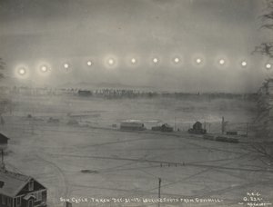 Ciclo solar realizado de 21 a 17 de dezembro. Olhando para o sul do Gov. Hill de H.G. Kaiser