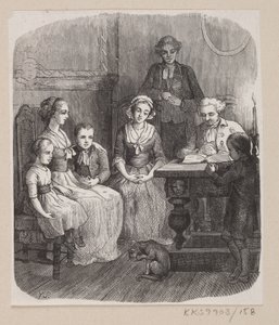 Ilustração para "Tudo no seu devido lugar" em H.C. Andersen, "Contos de fadas e histórias", Volume 2 de H.P. Hansen