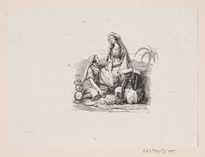Ilustração para "The Flying Suitcase" em H.C. Andersen, "Contos de fadas e histórias", Volume 1 de H.P. Hansen