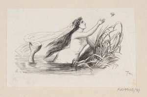 Ilustração para "A Pequena Sereia" em H.C. Andersen, "Contos de fadas e histórias", Volume 1 de H.P. Hansen