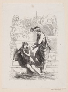 Ilustração para "A Pequena Sereia" em H.C. Andersen, "Contos de fadas e histórias", Volume 1 de H.P. Hansen