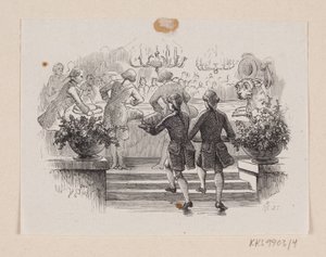 Ilustração para "Fireworks" em H.C. Andersen, "Contos de fadas e histórias", Volume 1 de H.P. Hansen