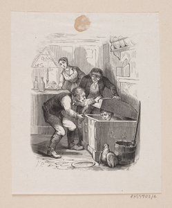 Ilustração para "Pequeno Claus e grande Claus" em H.C. Andersen, "Contos de fadas e histórias", Volume 1 de H.P. Hansen