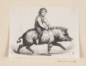 Ilustração para "The Metal Pig" em H.C. Andersen, "Contos de fadas e histórias", Volume 1 de H.P. Hansen