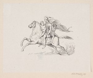 Ilustração para "Ole Lukøie" em H.C. Andersen, "Contos de fadas e histórias", Volume 1 de H.P. Hansen