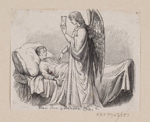 Ilustração para "No último dia" em H.C. Andersen, "Contos de fadas e histórias", Volume 2 de H.P. Hansen