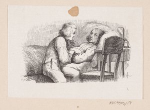 Ilustração para "O companheiro de viagem" em H.C. Andersen, "Contos de fadas e histórias", Volume 1 de H.P. Hansen