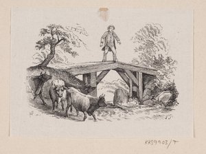 Ilustração para "Big Claus and little Claus" em H.C. Andersen, "Contos de fadas e histórias", Volume 1 de H.P. Hansen