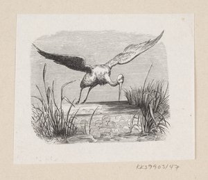 Ilustração para "As Cegonhas" em H.C. Andersen, "Contos de fadas e histórias", Volume 1 de H.P. Hansen