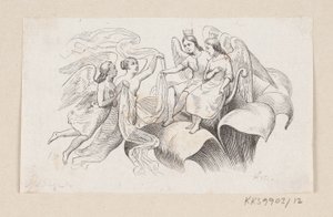 Ilustração para "Tommelise" em H.C. Andersen, "Contos de fadas e histórias", Volume 1 de H.P. Hansen