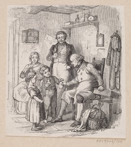 Ilustração para "Under the Willow Tree" em H.C. Andersen, "Contos e Contos de Fadas", Volume 2 de H.P. Hansen