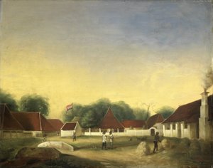 Uma fábrica de açúcar (?) em Java de H.Th. Hesselaar