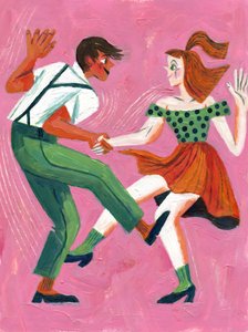 Casal de dança swing