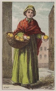 Laranja menina (cor litho) de H.W. (after) Petherick
