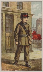 Telegraph Boy (cor litho) de H.W. (after) Petherick