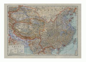 Mapa da China, c1910 de HW Cribb