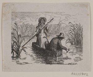 Ilustração para T. A. Becker, "Ringen på Hastrup" de H. C. Henneberg