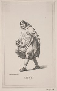 Loki. Ilustração para a História da Dinamarca de Fabricius 1, 108.