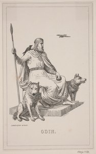 Odin. Ilustração para a História da Dinamarca de Fabricius 1, 112.