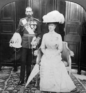 Rei George V 1865-1935 e Queen Mary 1867-1953, início do século XX.