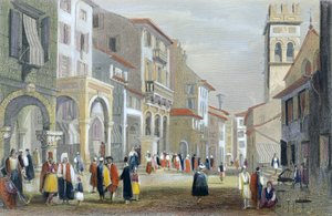 The Royal Road, Corfu (gravura colorida) de H. E. Allen