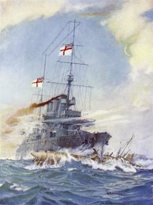 HMS Birmingham forçando o submarino alemão U-15, 9 de agosto de 1914