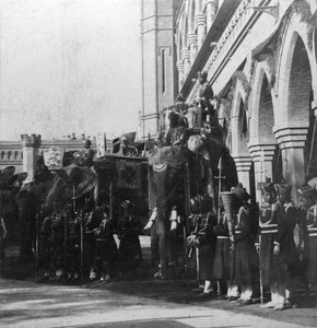 O vice-rei elefante, Delhi, India, 1900s.