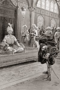 Sir Anthony Shirley visitando a corte de Shah Abbas o Grande, Pérsia em 1599, de Hutchinson