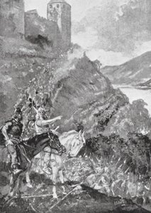 Teutões e celtas unem-se para expulsar os romanos da Gália (litografia) de H. M. (after) Burton