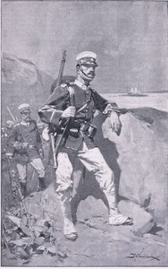 Um soldado japonês (litho) de H. M. Koekkoch