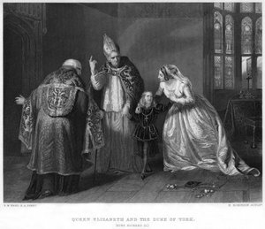 Rainha Elizabeth e o rei Richard III do duque de York, século XIX.