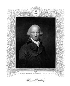 Warren Hastings, administrador inglês na Índia, século XIX. de H. Robinson