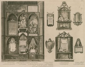 Lado oeste, de, poetas, canto, abadia westminster, londres de H. Villiers