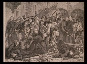 O Massacre dos Sacerdotes em setembro de 1792, gravado por Charles Maurand