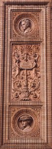 Detalhe da fachada do Hamburger Kunsthalle (foto) de H. v. d. Schirrmacher G. T. and Erbe A. Hude