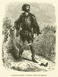 Gulliver começa a pensar pouco em si mesmo (gravura) de after Hablot Knight Browne