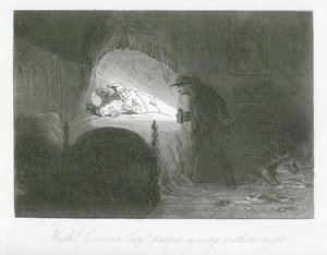 Ruas de Londres: Nathaniel Crosier, Esq, passa uma noite muito agitada (gravura)