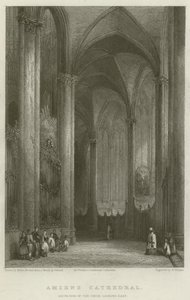 Catedral de Amiens, lado sul do coro olhando para o leste de Hablot Knight Browne