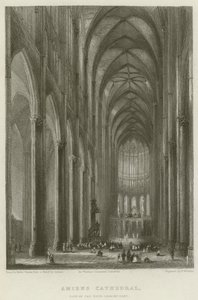 Catedral de Amiens, vista da nave, olhando para o leste de Hablot Knight Browne