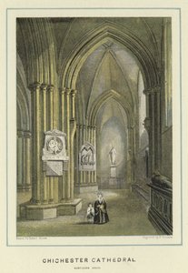 Chichester, catedral, norte, corredor de Hablot Knight Browne