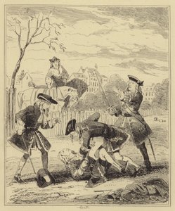Duelo entre Lord Mahon e o Duque de Hamilton de Hablot Knight Browne