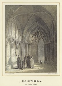 Catedral de Ely, a varanda da Galileia de Hablot Knight Browne