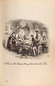 Eu encontro o Sr. Barkis saindo com a maré, de David Copperfield por Charles Dickens (1812-70) de Hablot Knight Browne