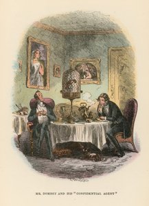 Ilustração para Dombey e filho de Hablot Knight Browne