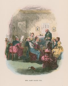 Ilustração para Martin Chuzzlewit de Hablot Knight Browne