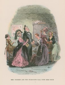 Ilustração para Martin Chuzzlewit de Hablot Knight Browne
