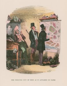 Ilustração para Martin Chuzzlewit de Hablot Knight Browne
