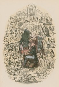 Ilustração para Martin Chuzzlewit de Hablot Knight Browne