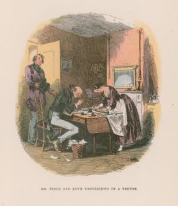 Ilustração para Martin Chuzzlewit de Hablot Knight Browne