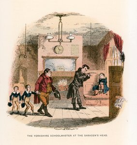 Ilustração para Nicholas Nickleby de Hablot Knight Browne